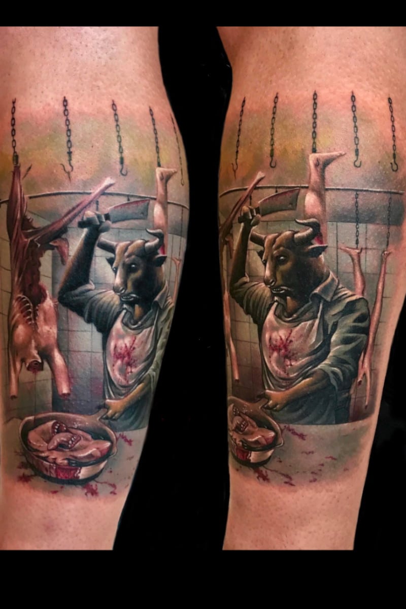 Tatuaje Carniceria Humana Toro