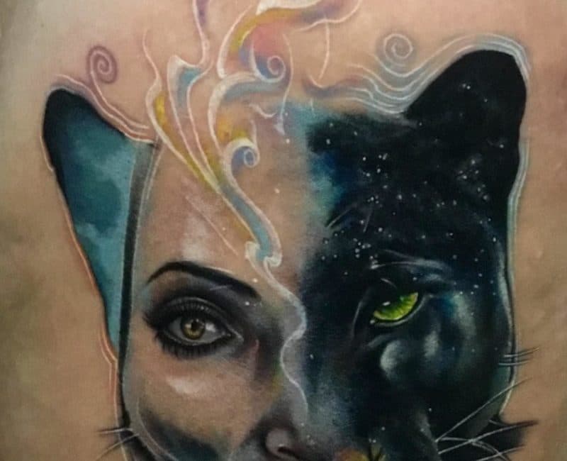 Tatuaje de Pantera Cat Woman