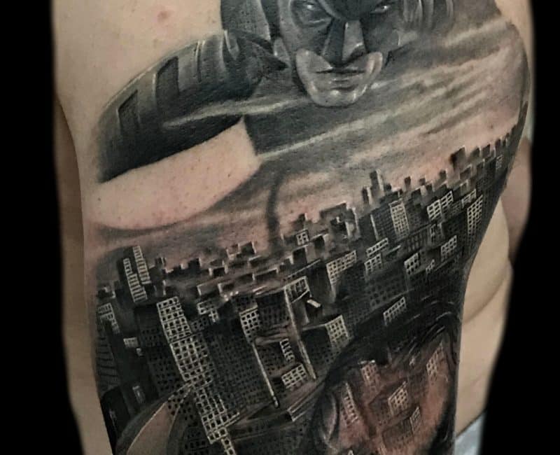 Tatuaje de Batman vs Jocker