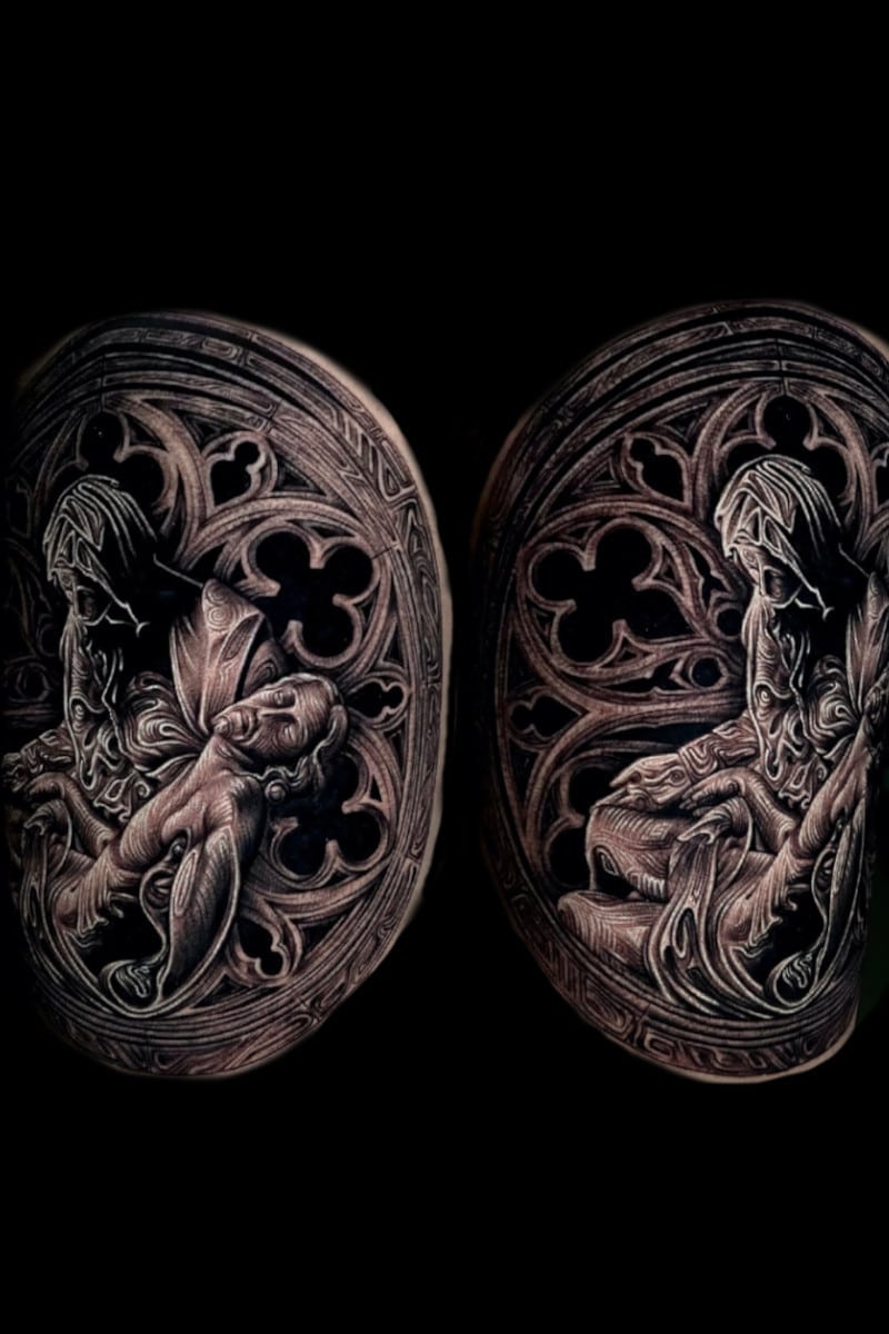 Tatuaje Jesús y María