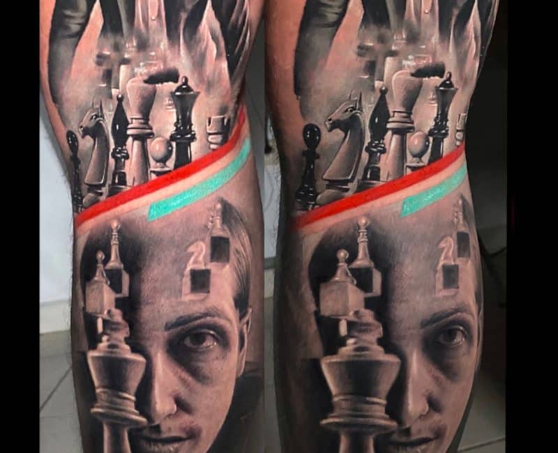 Tatuaje Kasparov Ajedrez