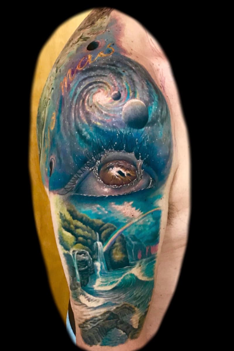 Tatuaje Ojo Cascada