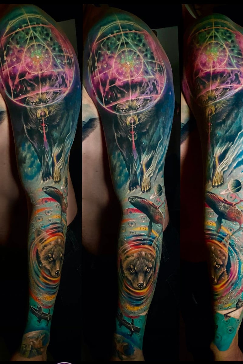 Tatuaje Zorro - Ballena - Lobo