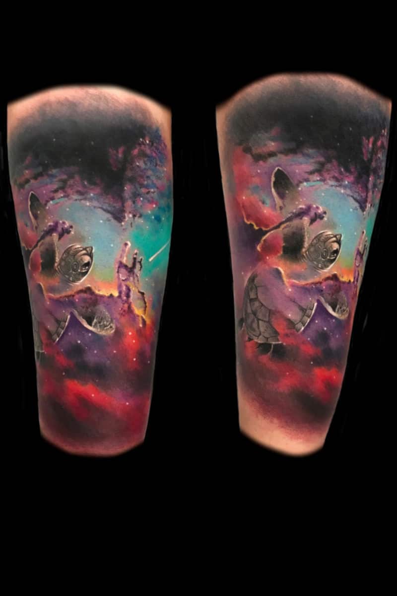 Tatuaje Tortugas Cósmicas