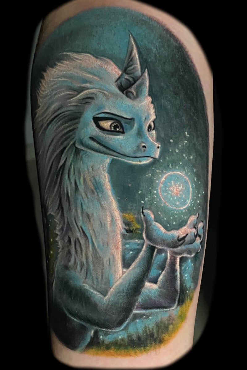 Tatuaje Unicornio Cósmico