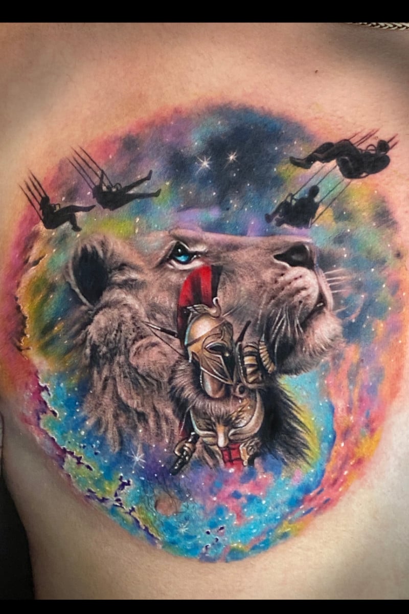 Tatuaje León Columpios