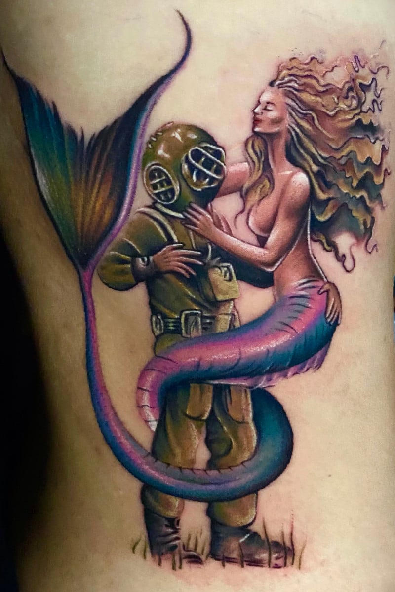 Tatuaje Buzo - Sirena