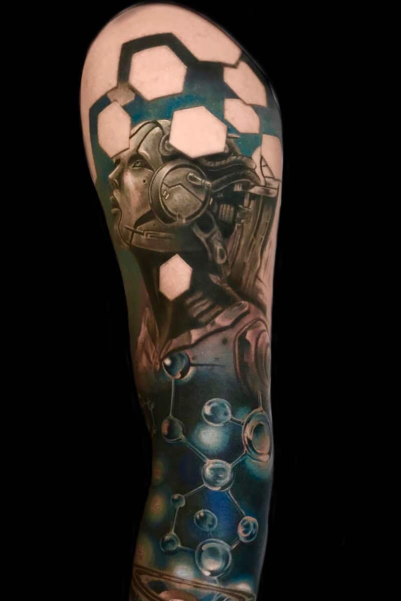 Tatuaje Robot Inteligencia Artificial