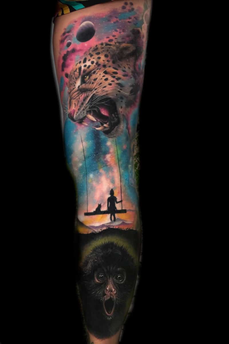 Tatuaje Columpio Jaguar Hiper-Realista