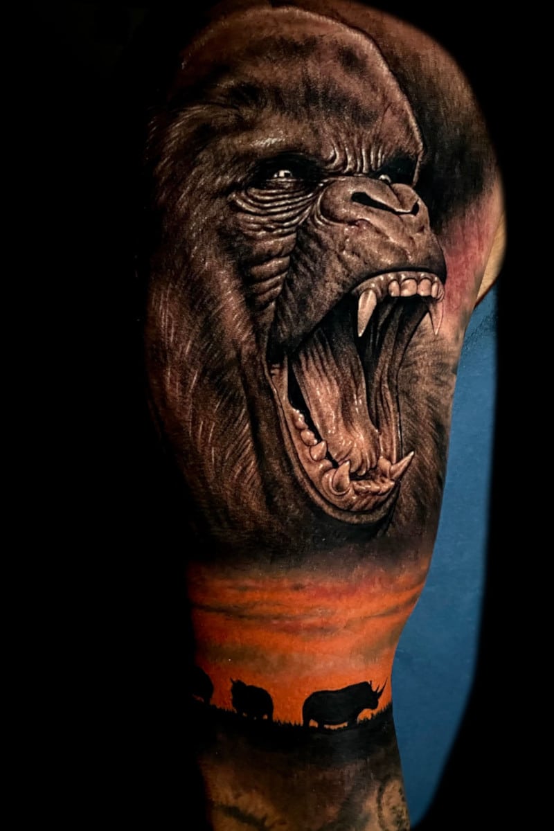 Tatuaje King-Kong Realista