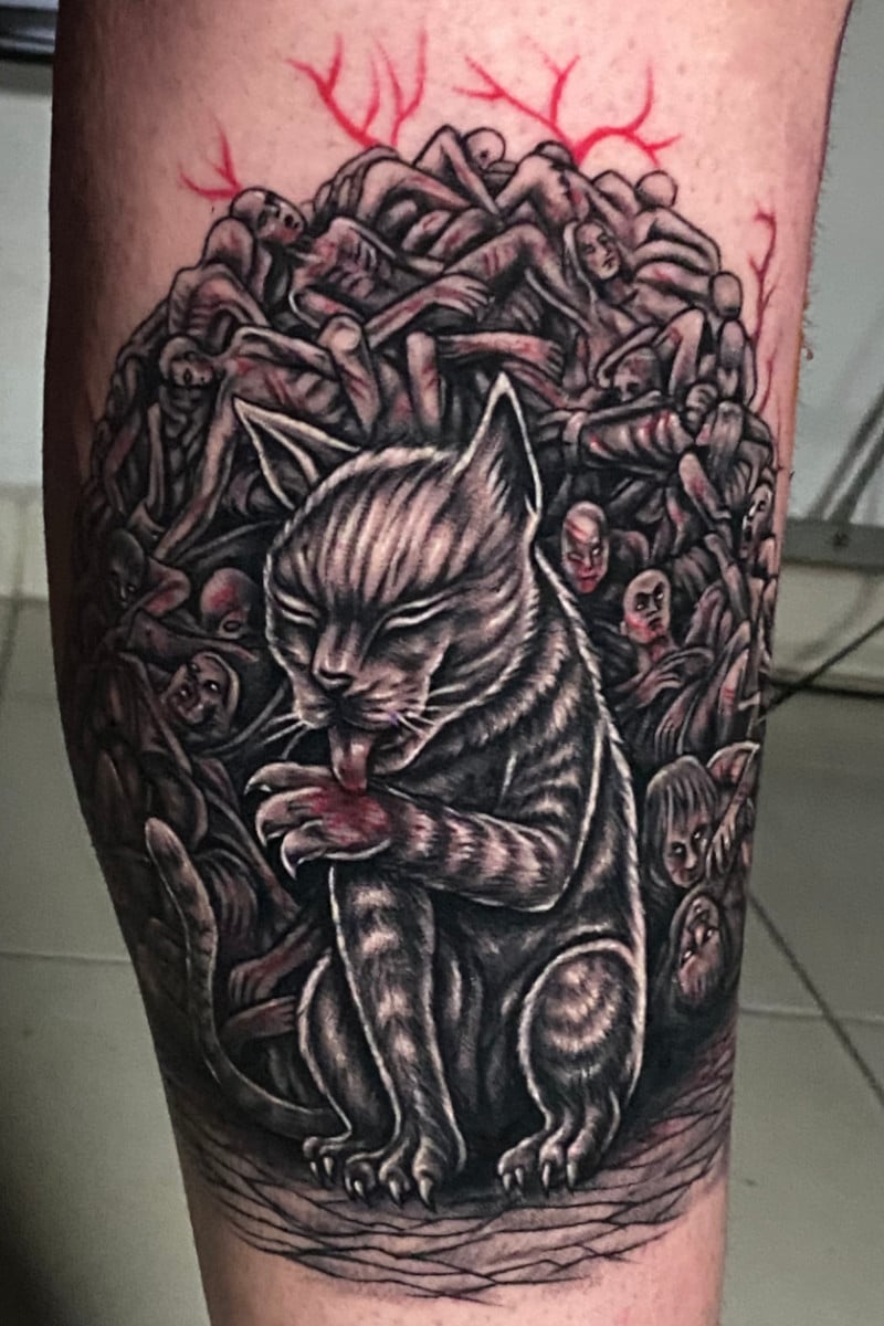 Tatuaje Gato Asesino