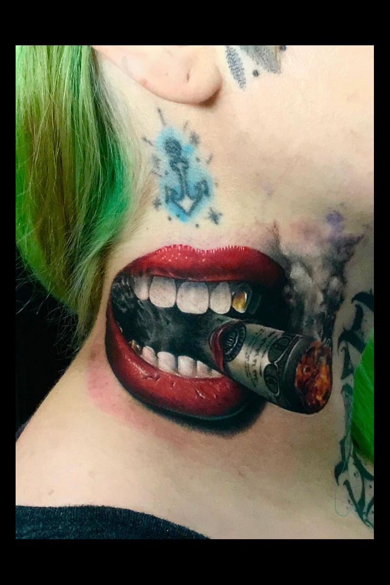 realistic-girl-smoking-100-dollar